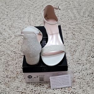 David's Bridal White Sandals